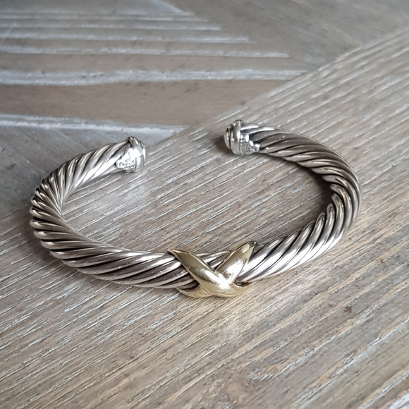 David Yurman Jewelry - David Yurman 7mm Gold X Cable Bracelet